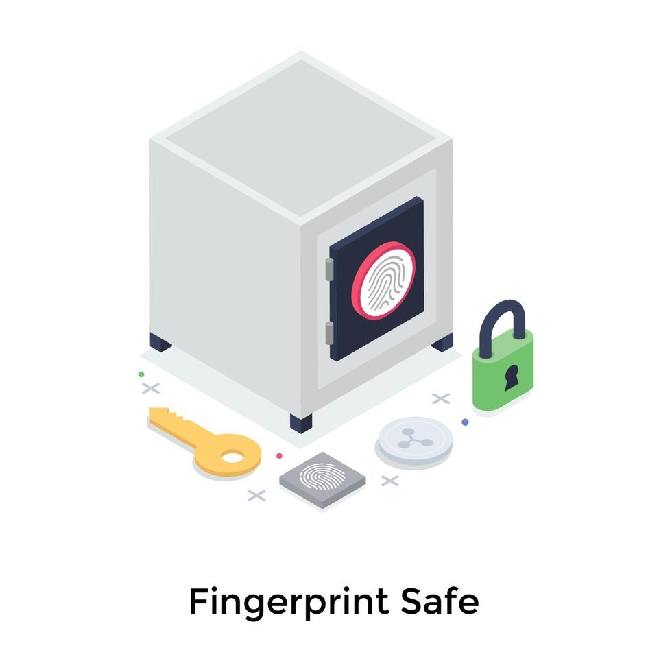 Fingerprint Safe Concepts vector