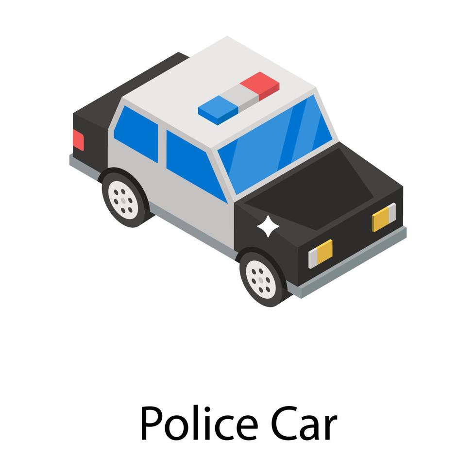 conceptos de coche de policía vector