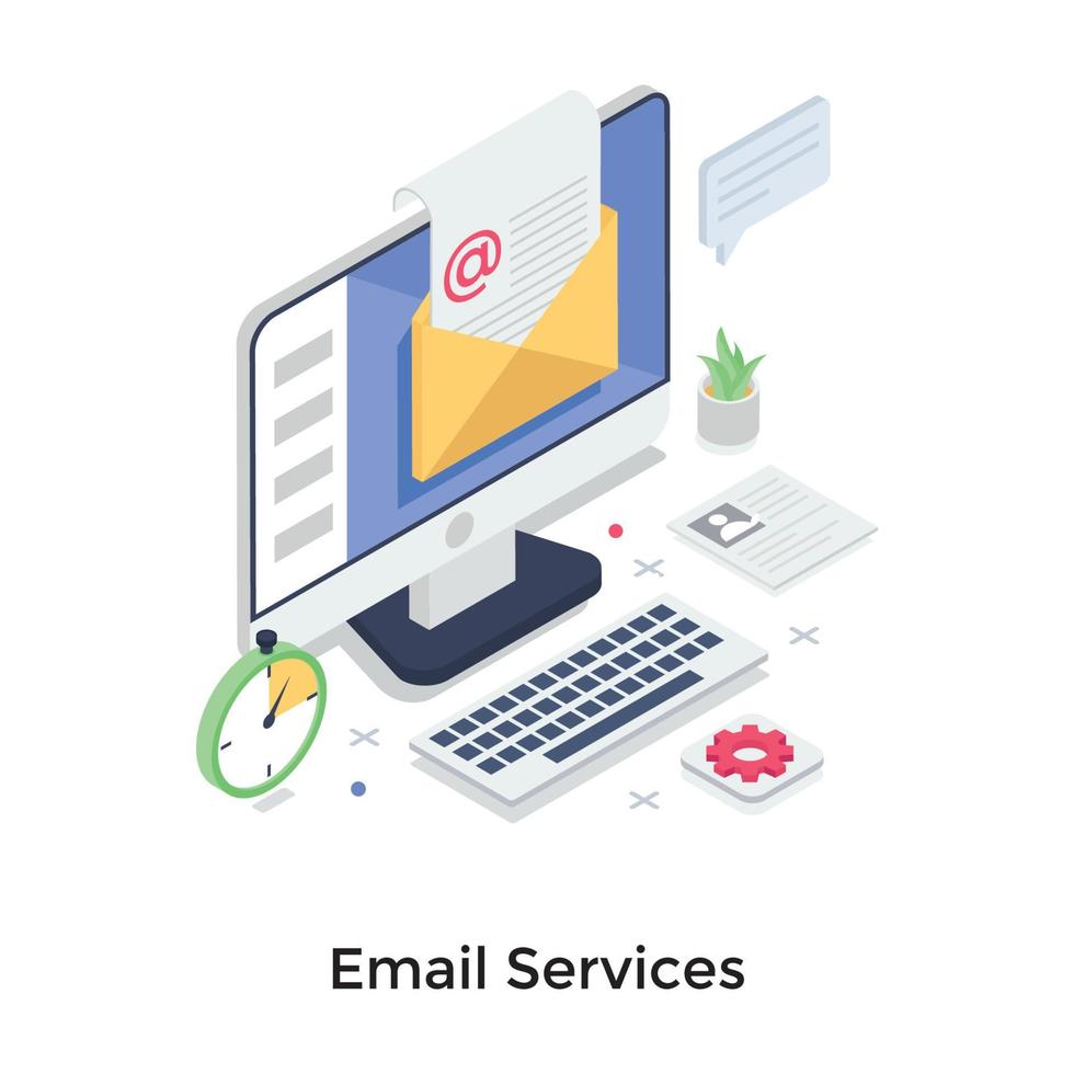 Email Services Concepts vector