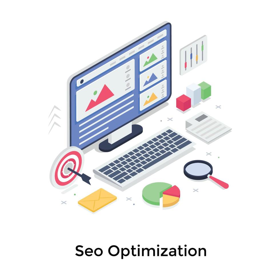 conceptos de optimización seo vector