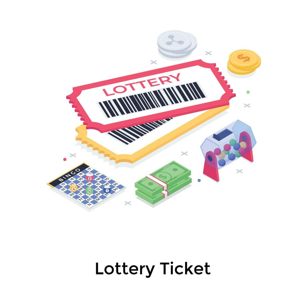 Lottery Ticket Concepts vector