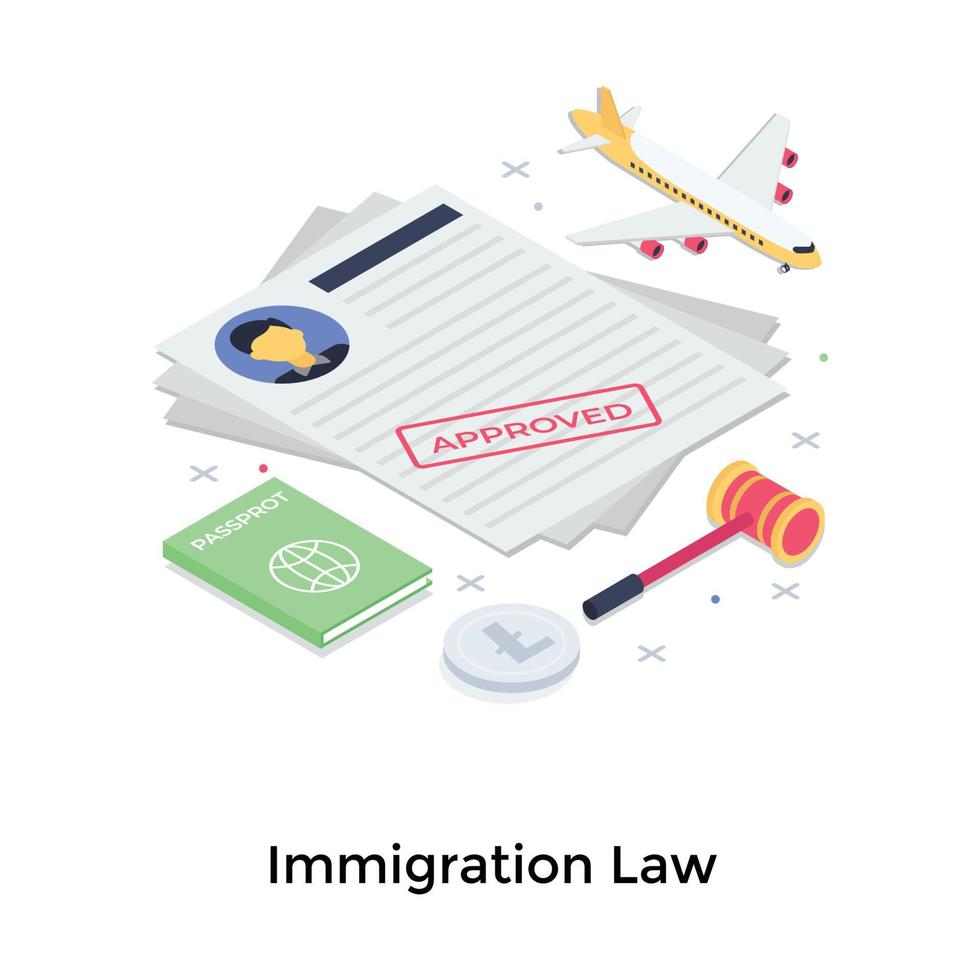 conceptos de la ley de inmigración vector