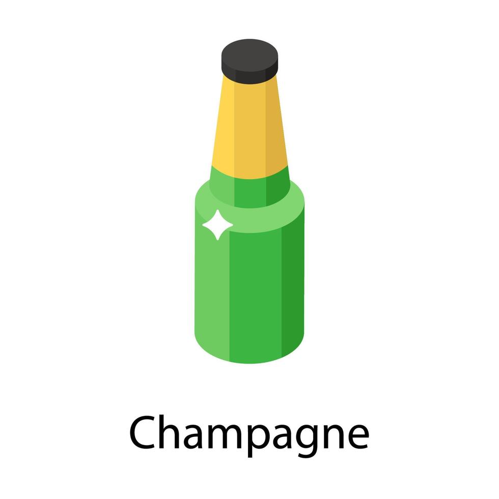 Trendy Champagne Concepts vector