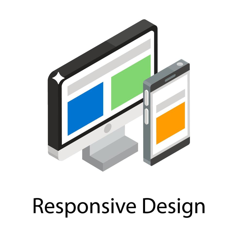 conceptos de diseño receptivo vector