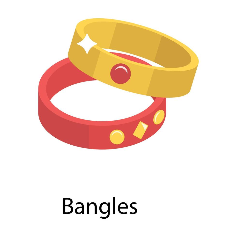 Trendy Bangles Concepts vector