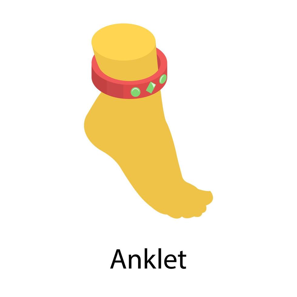 Trendy Anklet Concepts vector