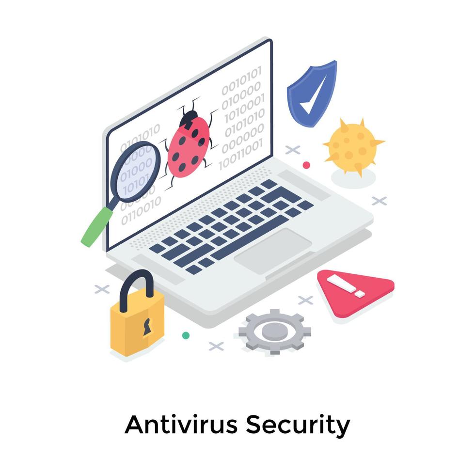 conceptos de seguridad antivirus vector