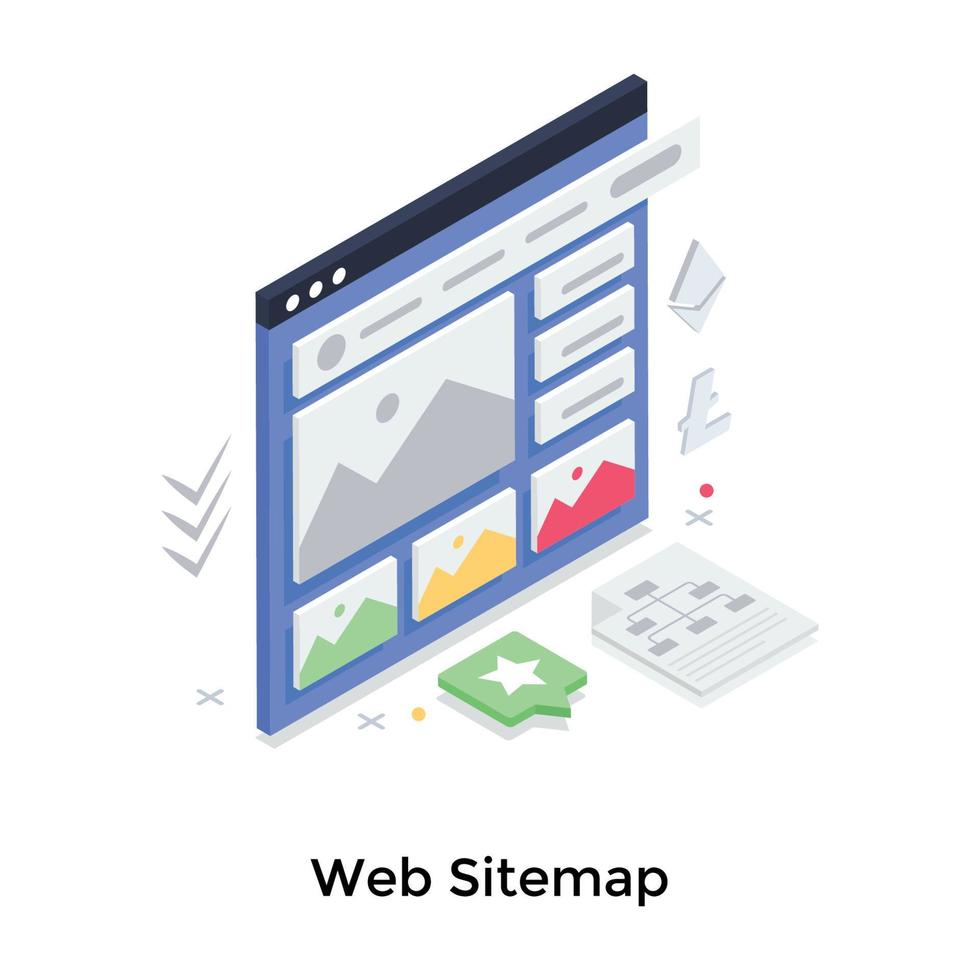 Web Sitemap Concepts vector