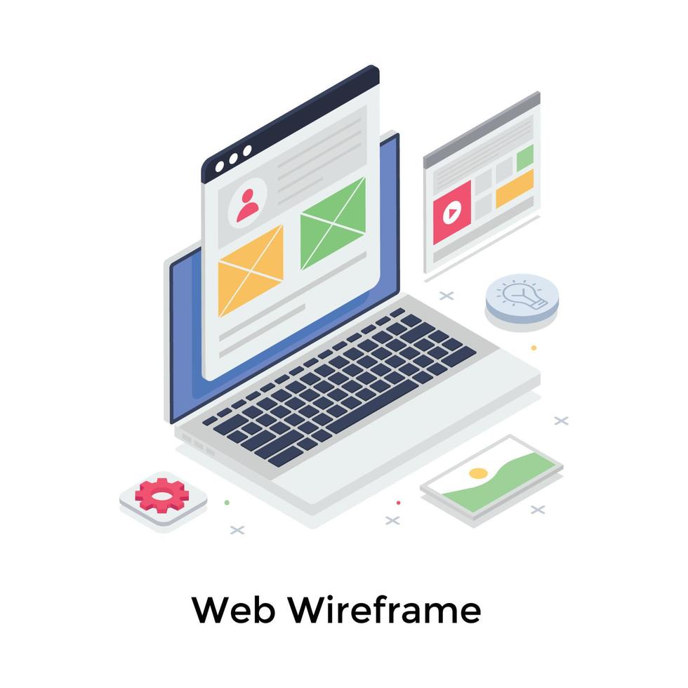 Web Wireframe Concepts vector
