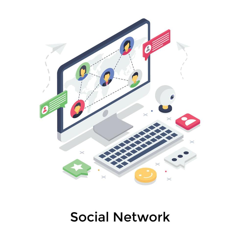 Social Network Concepts vector