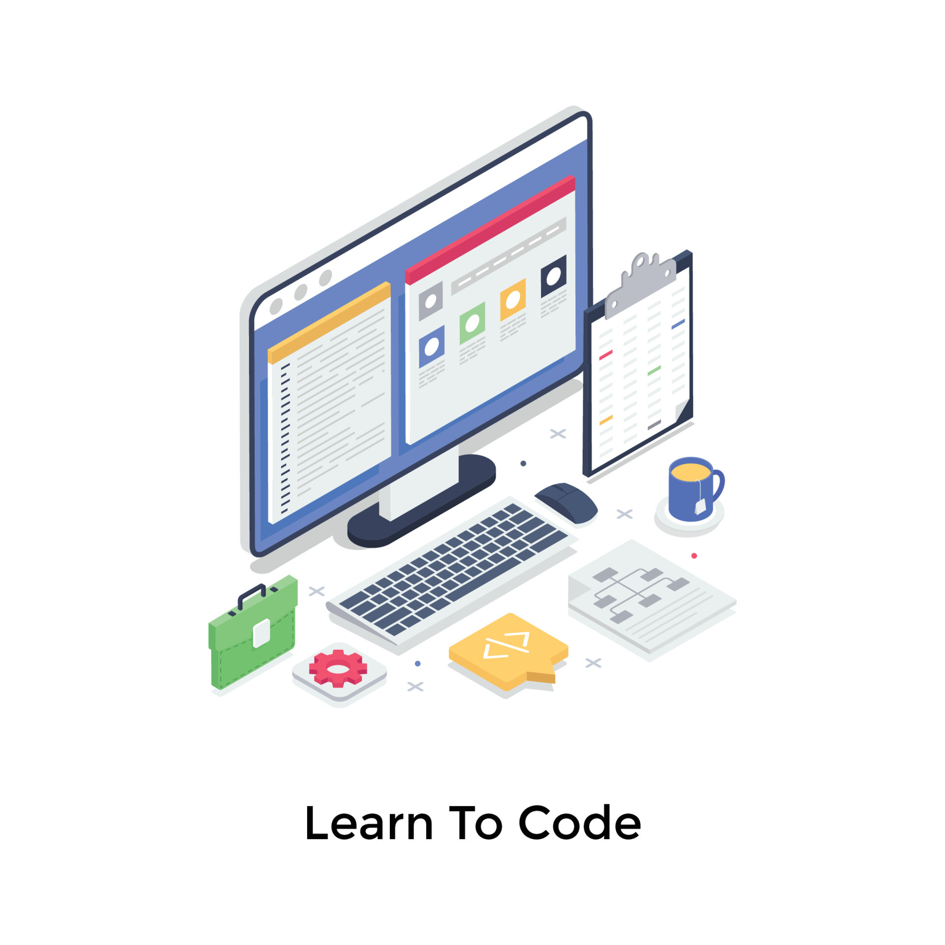 Learn To Code 5134556 Vector Art at Vecteezy