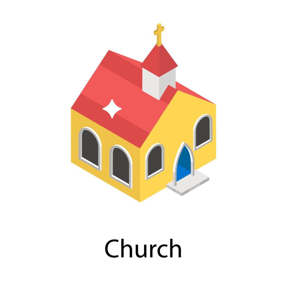 conceptos de iglesia de moda vector