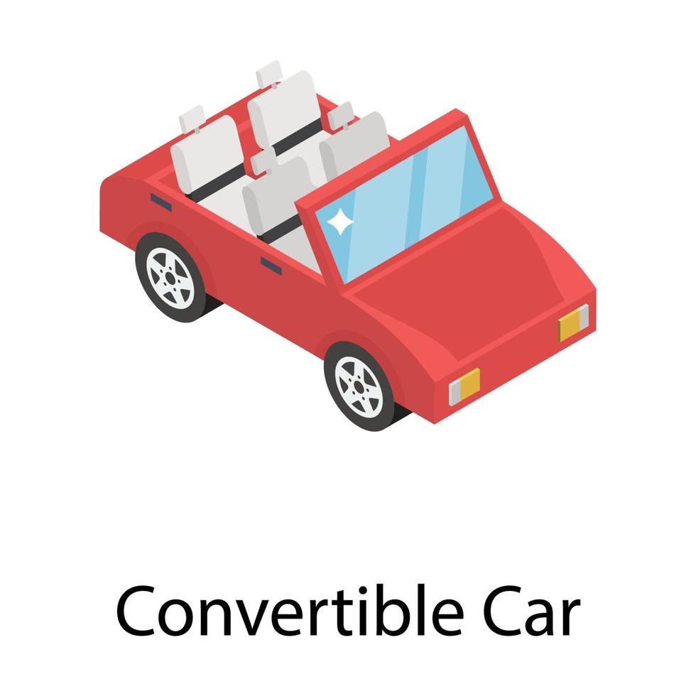 conceptos de coche convertible vector