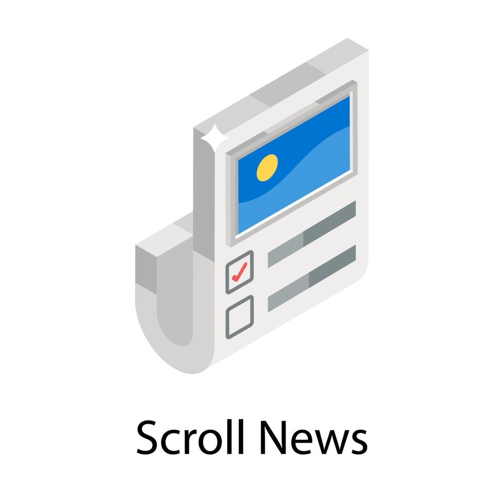 Scroll News Concepts vector