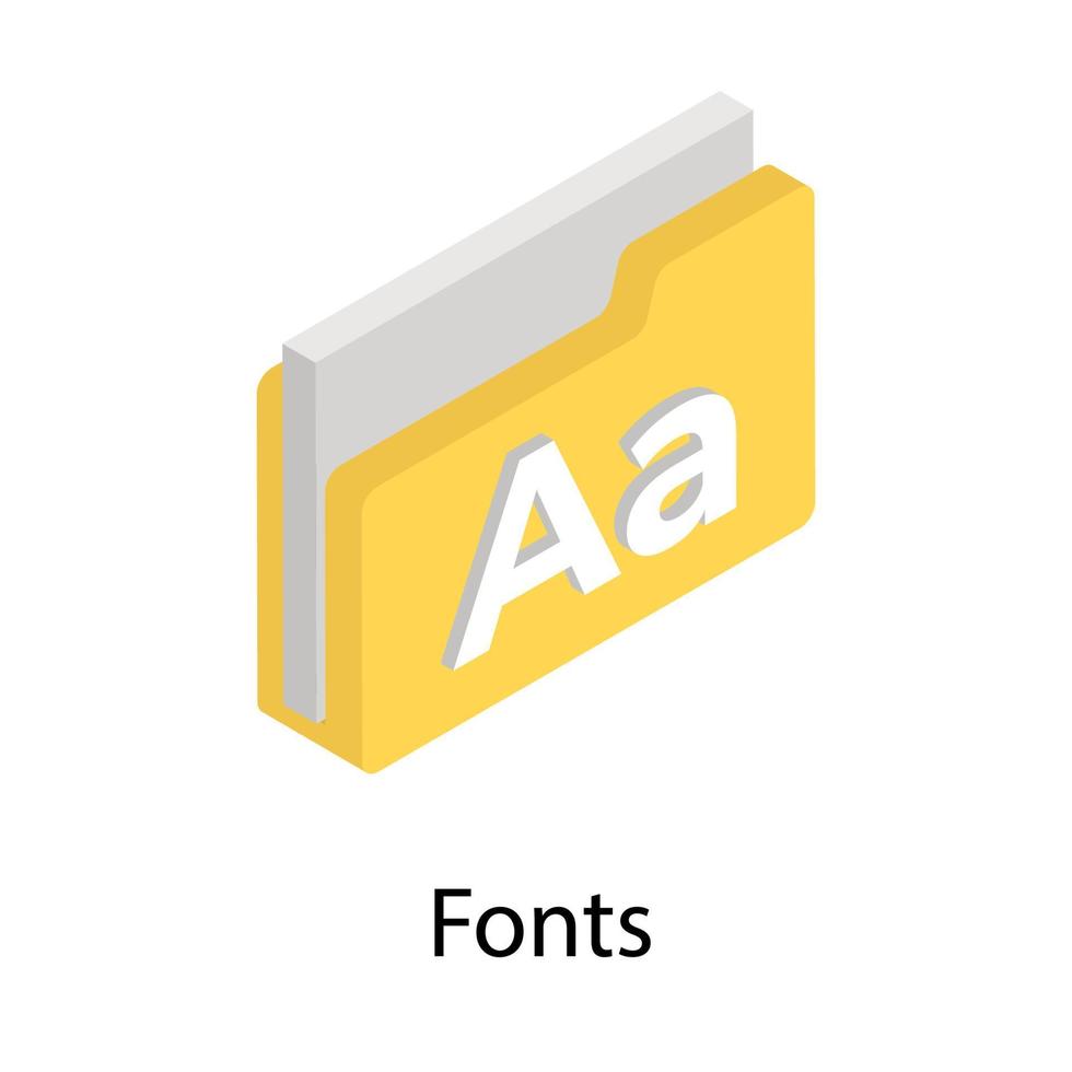 Trendy Fonts Concepts vector