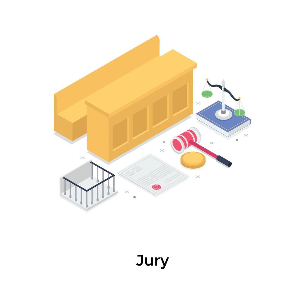 Trendy Jury Concepts vector