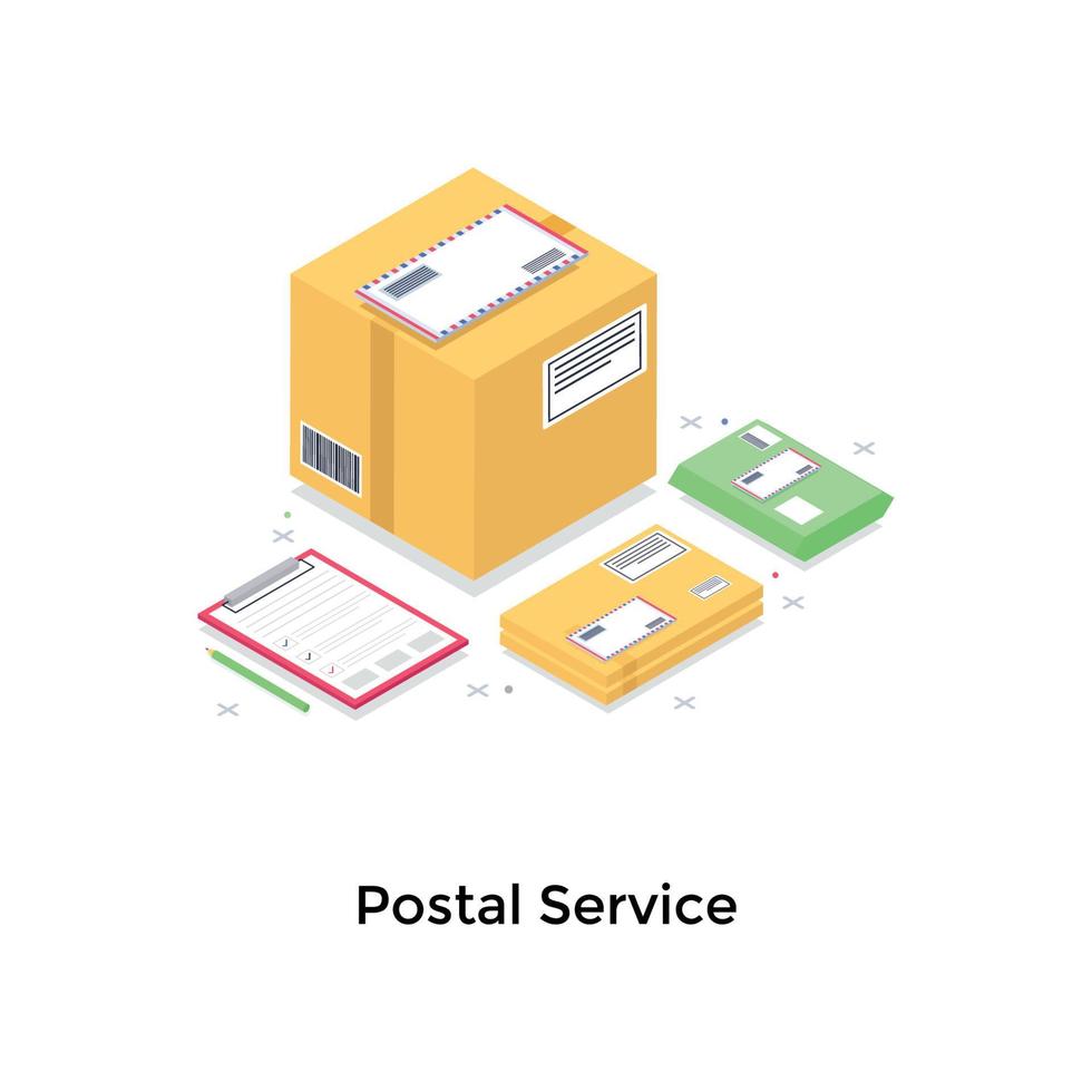 conceptos de servicios postales vector