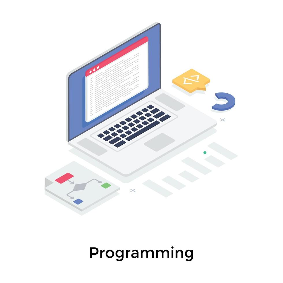 Trendy Programming Concepts vector