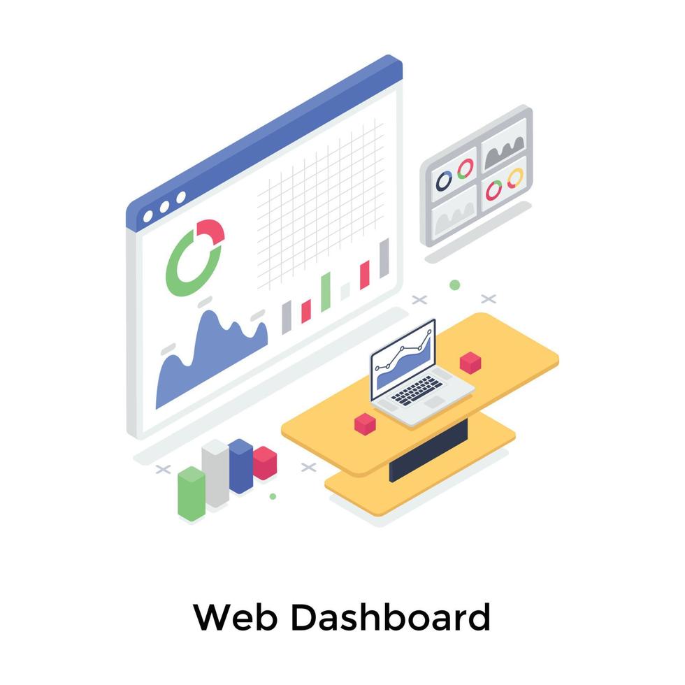 Web Dashboard Concepts vector