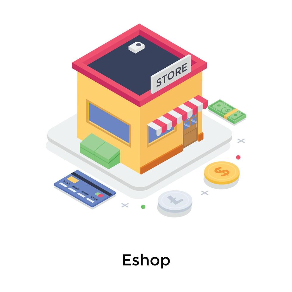 conceptos de moda de eshop vector