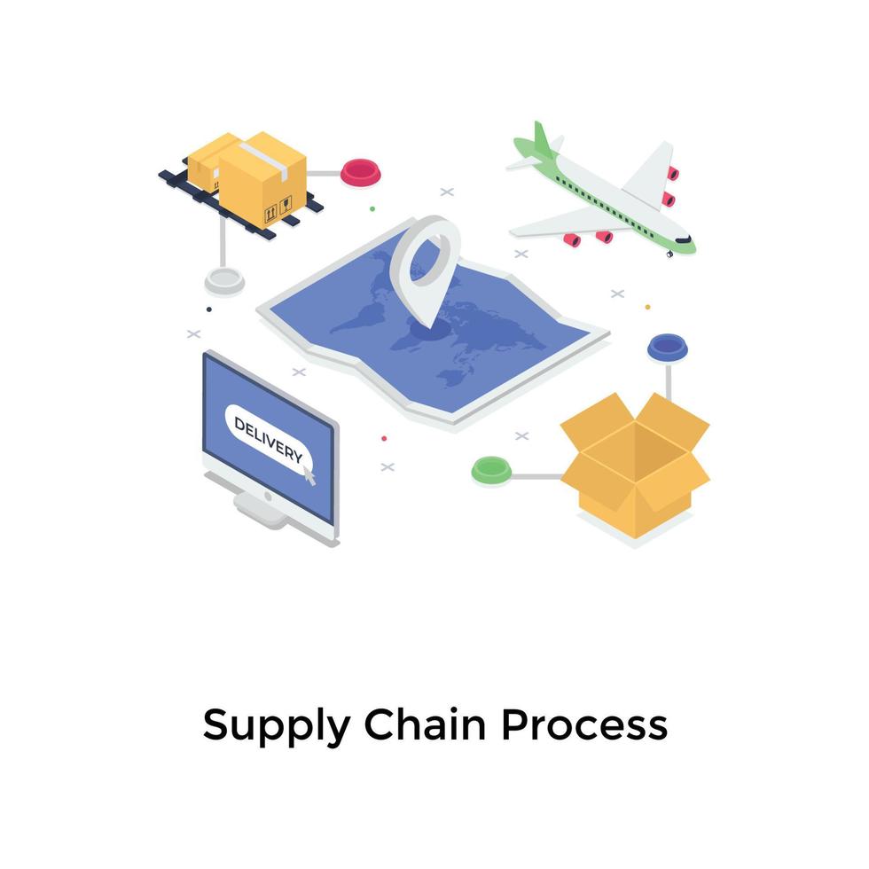 Supply Chain Process vector