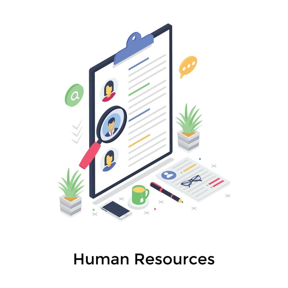 conceptos de recursos humanos vector