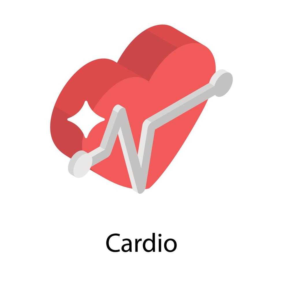 Trendy Cardio Concepts vector