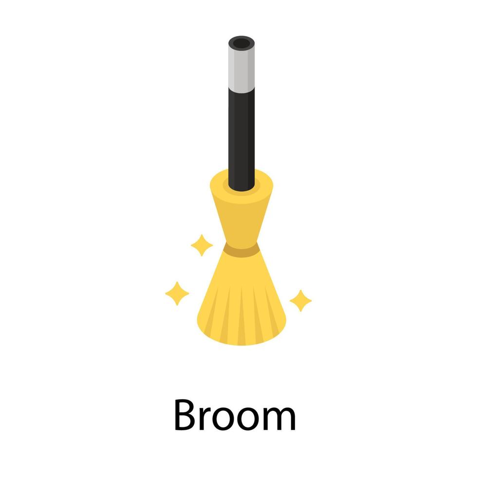 Trendy Broom Concepts vector
