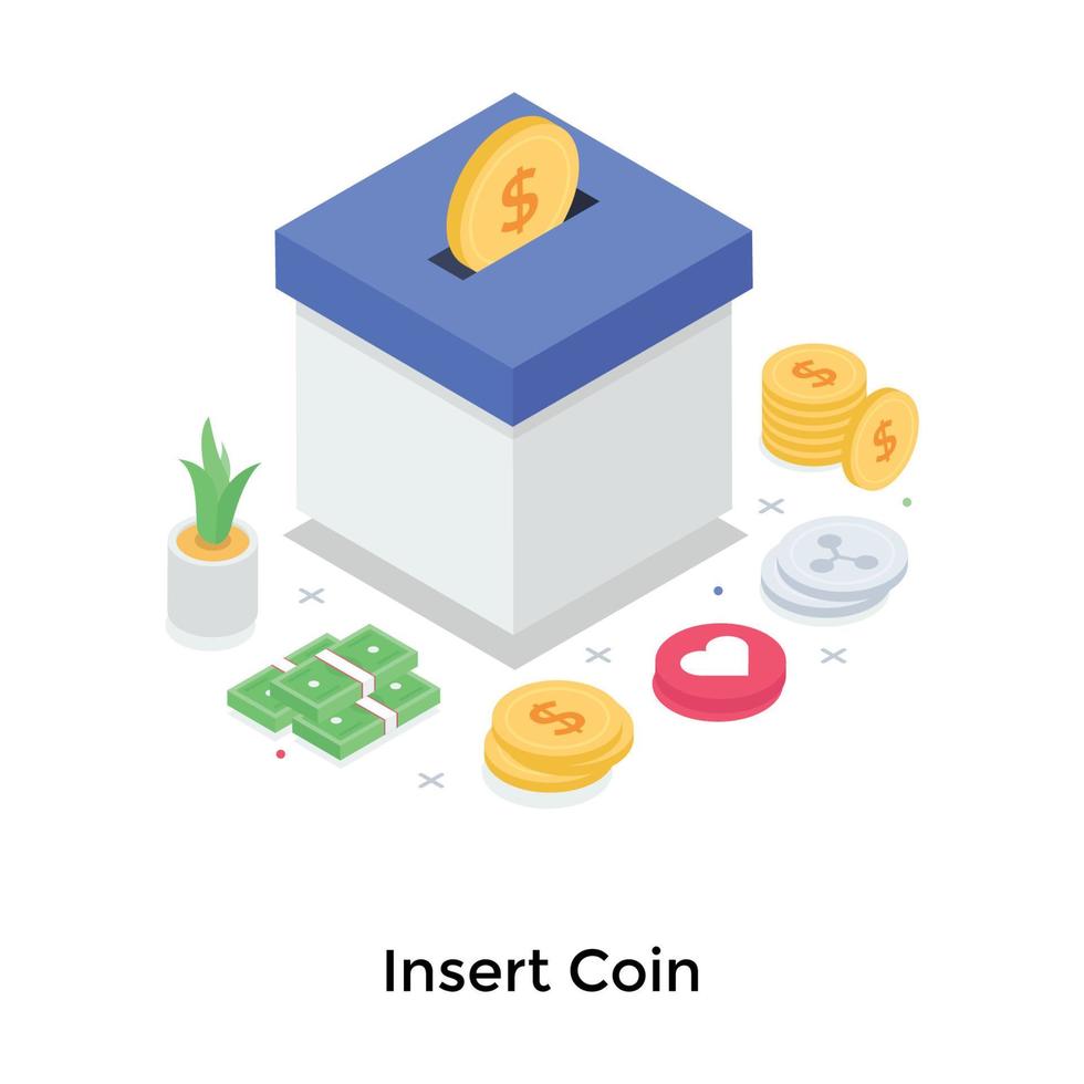 Insert Coin Concepts vector