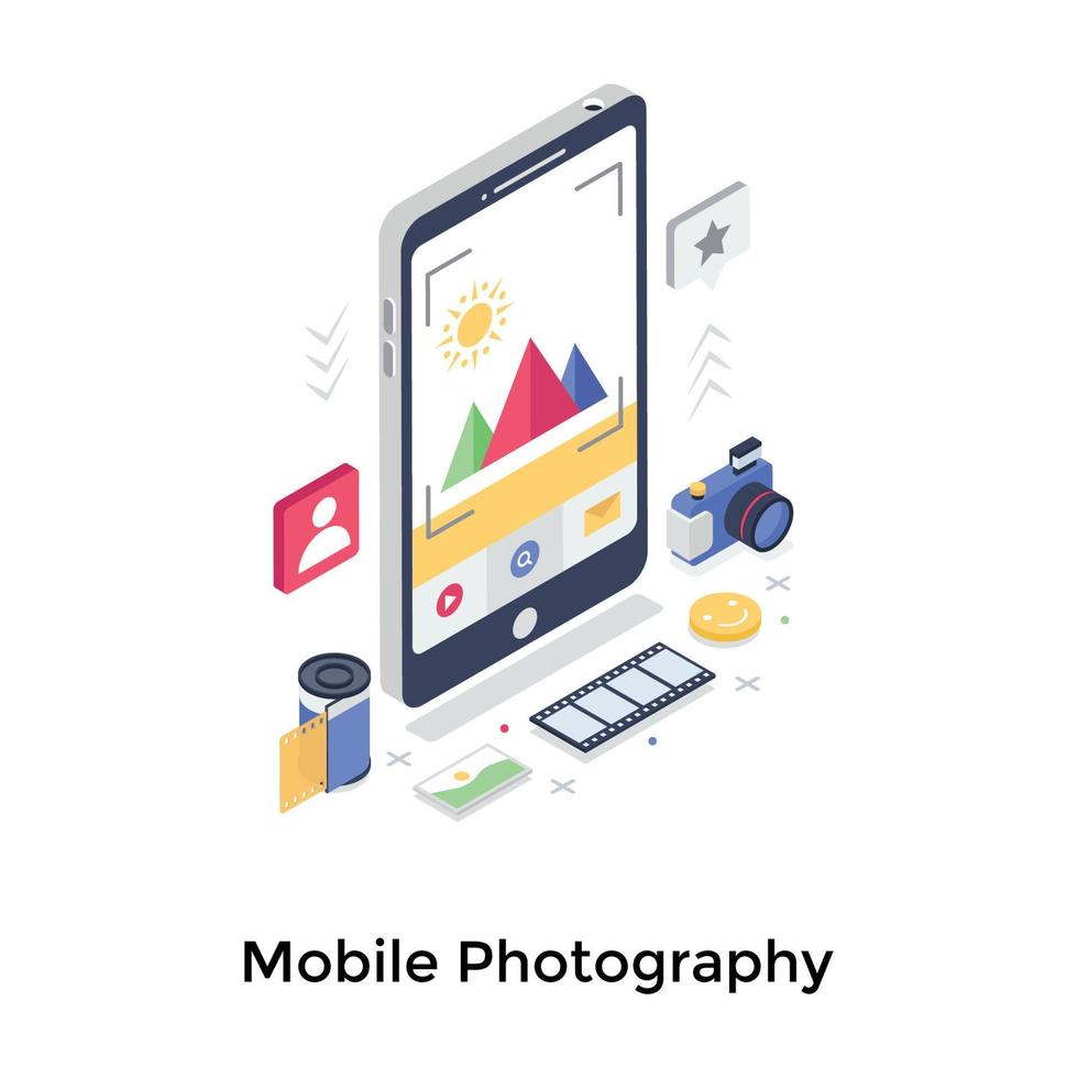 Mobile Photography Concepts vector