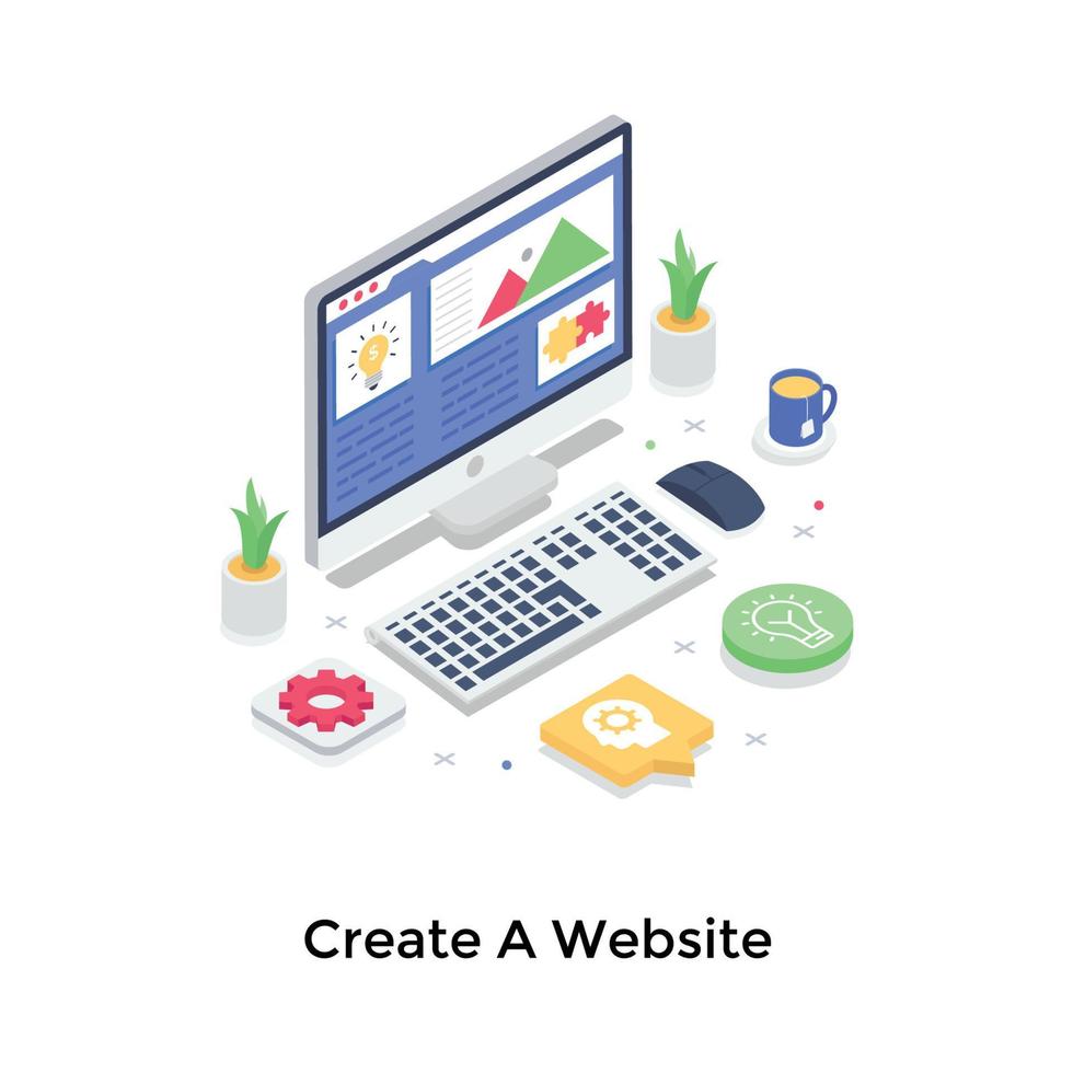 crear una página web vector