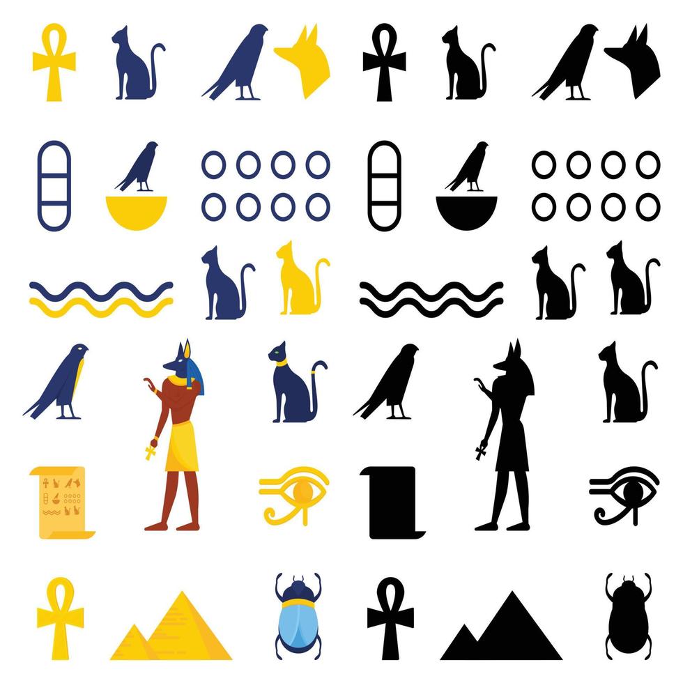 set of business egypt icon symbol logo design vector