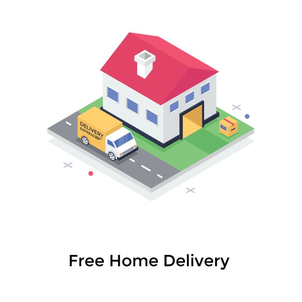 Free Home Delivery vector