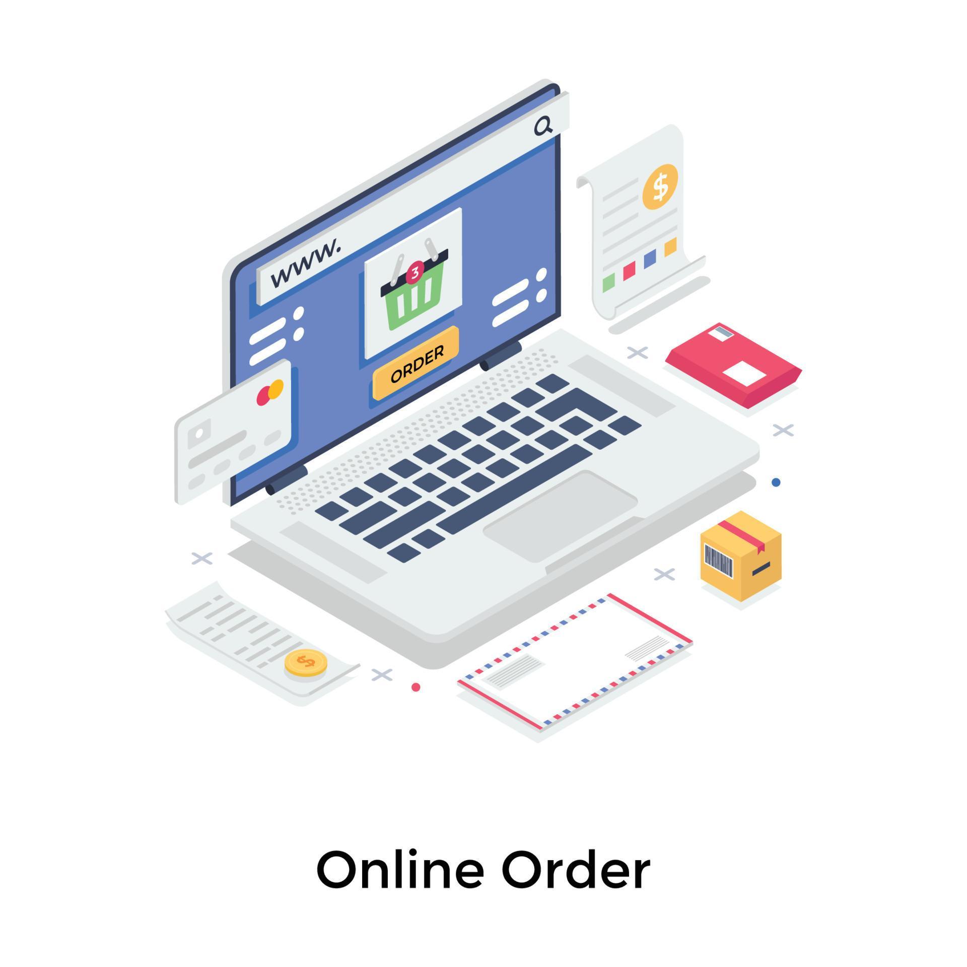 Online Order Concepts 5135708 Vector Art at Vecteezy