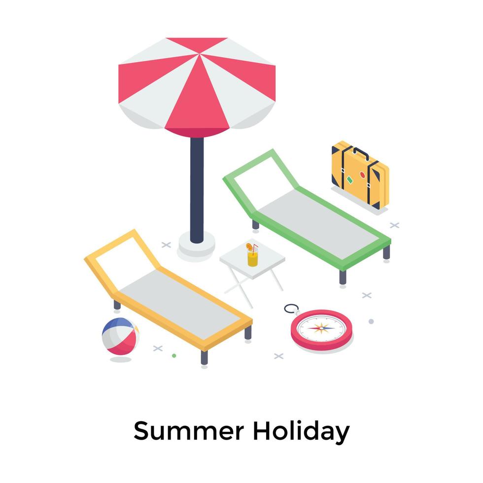conceptos de vacaciones de verano vector