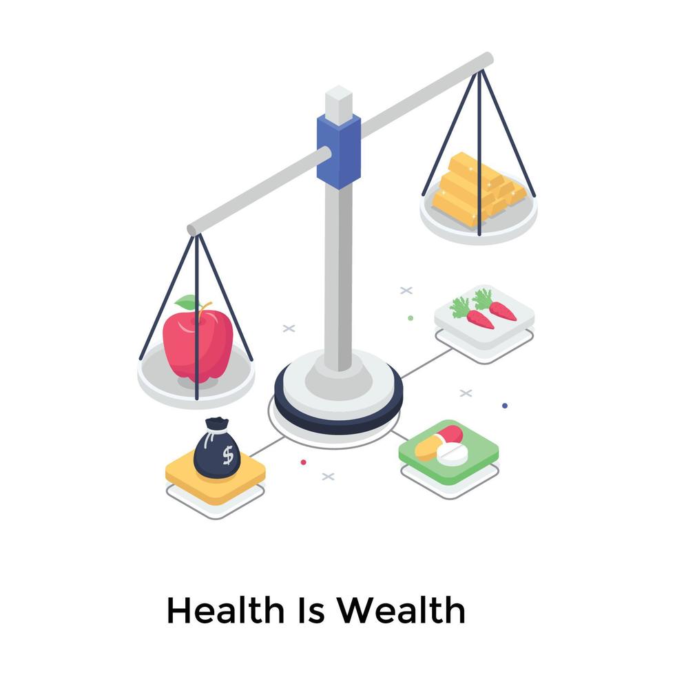 Health Is Wealth vector