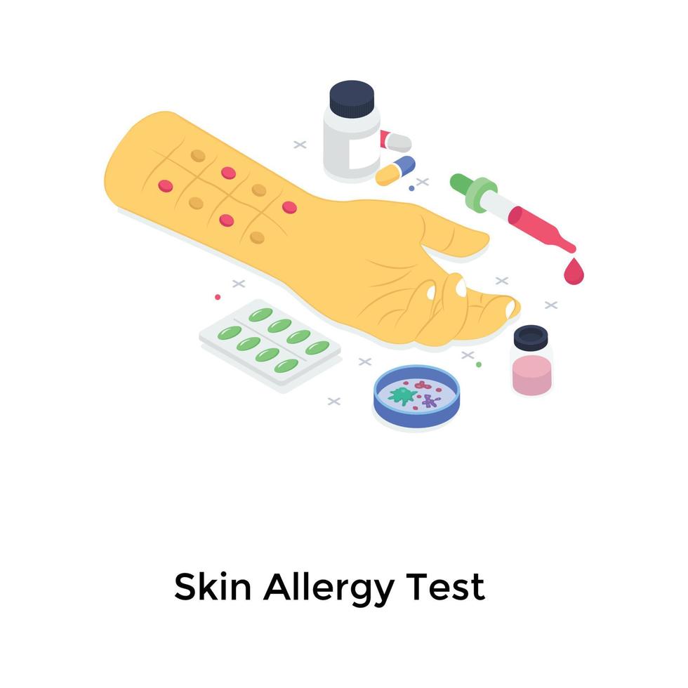 Skin Allergy Test vector