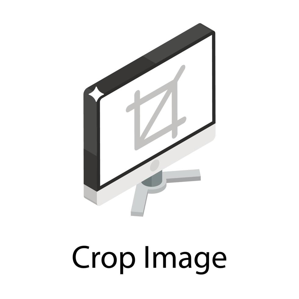 Crop Image Concepts vector