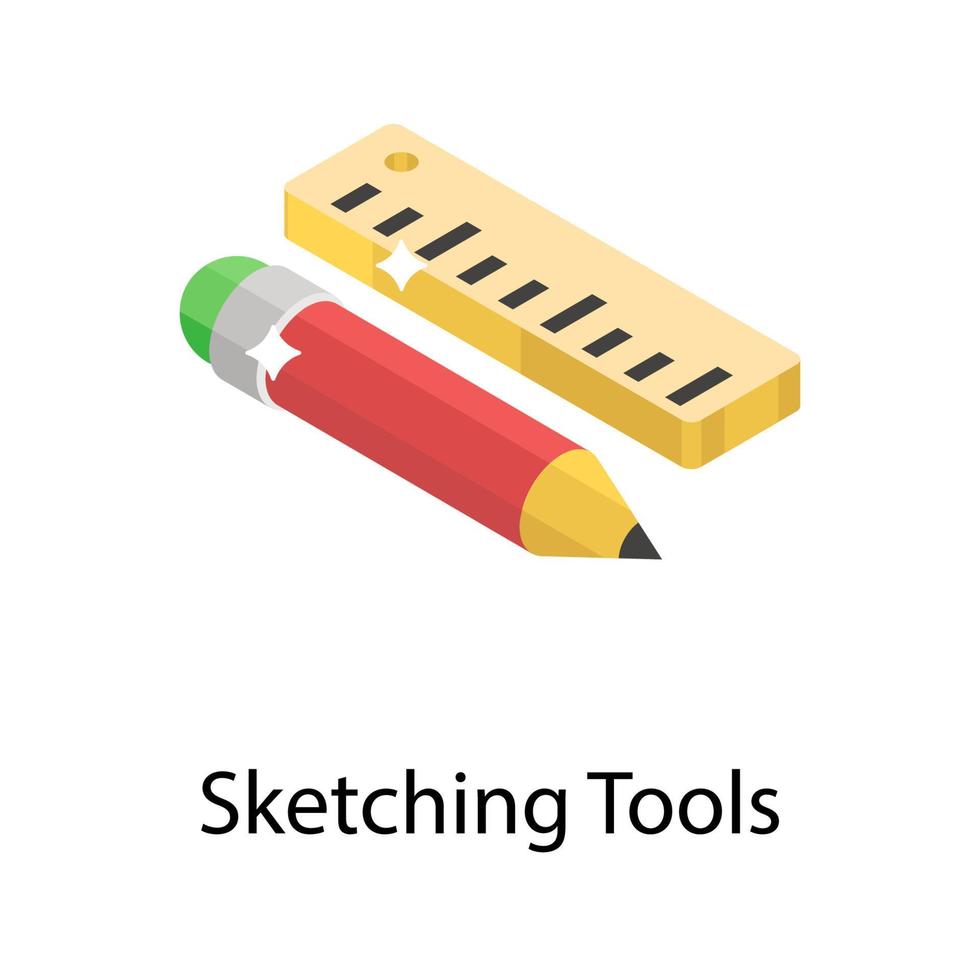 Sketching Tools Concepts vector