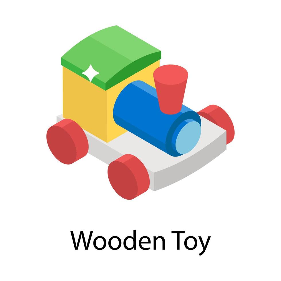 conceptos de juguetes de madera vector