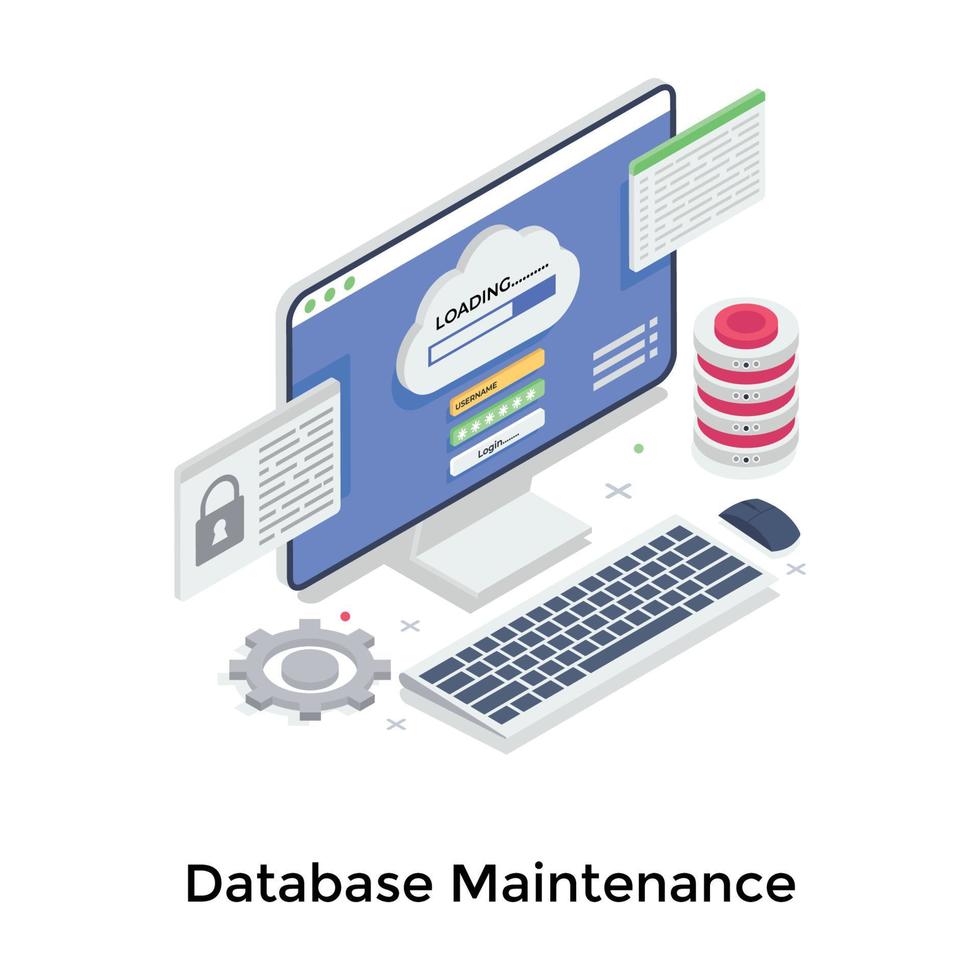 Database Maintenance Concepts vector