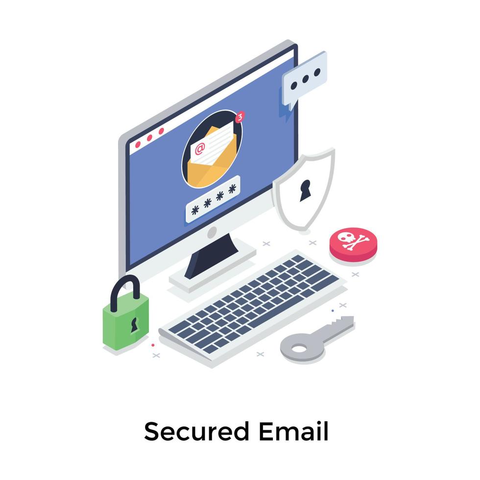 Secure Email Concepts vector