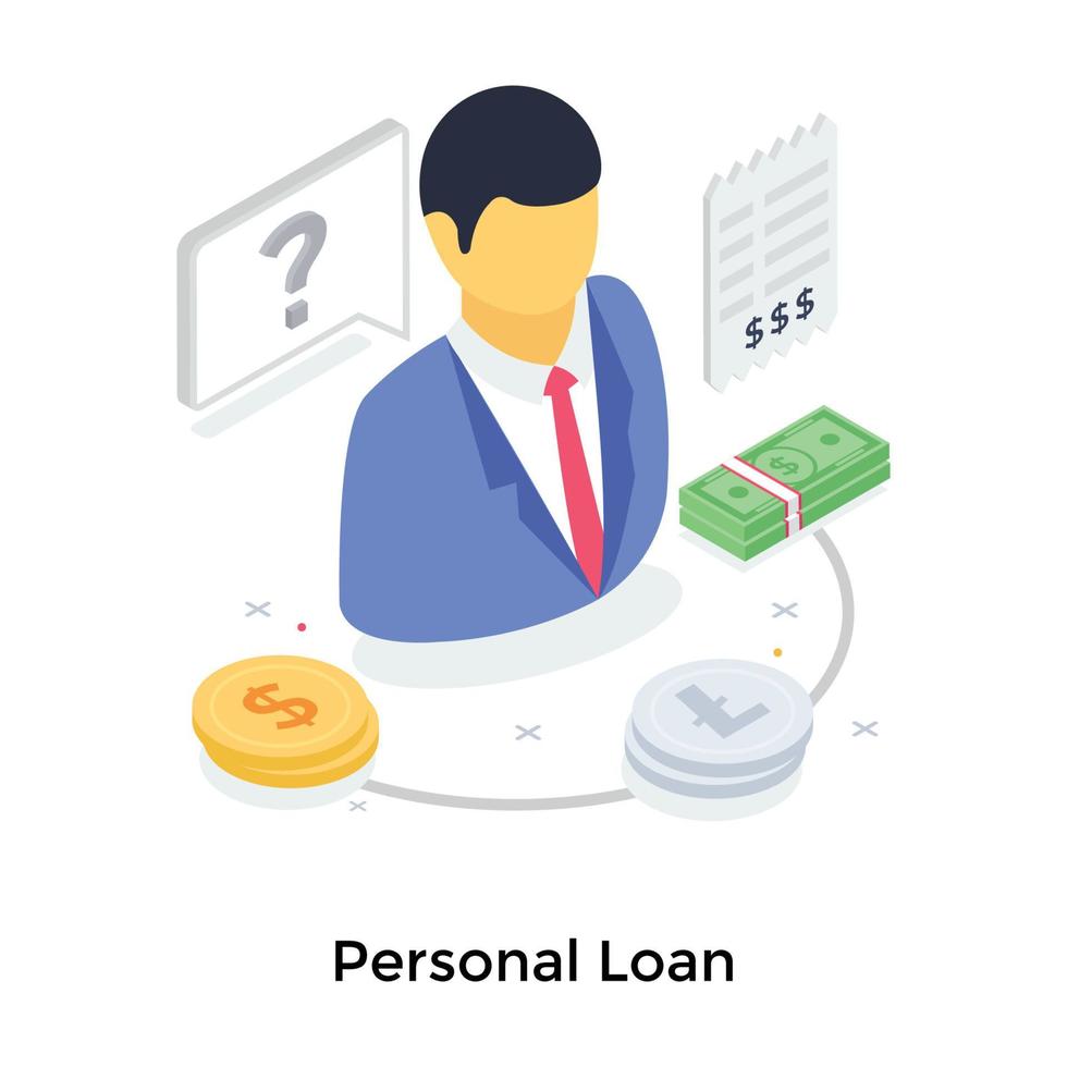 Personal Loan Concepts 5135974 Vector Art at Vecteezy