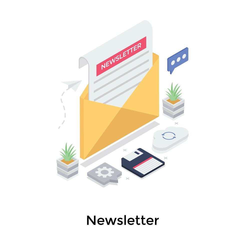 Trendy Newsletter Concepts vector