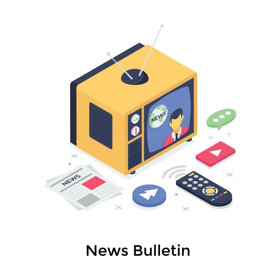 News Bulletin Concepts vector