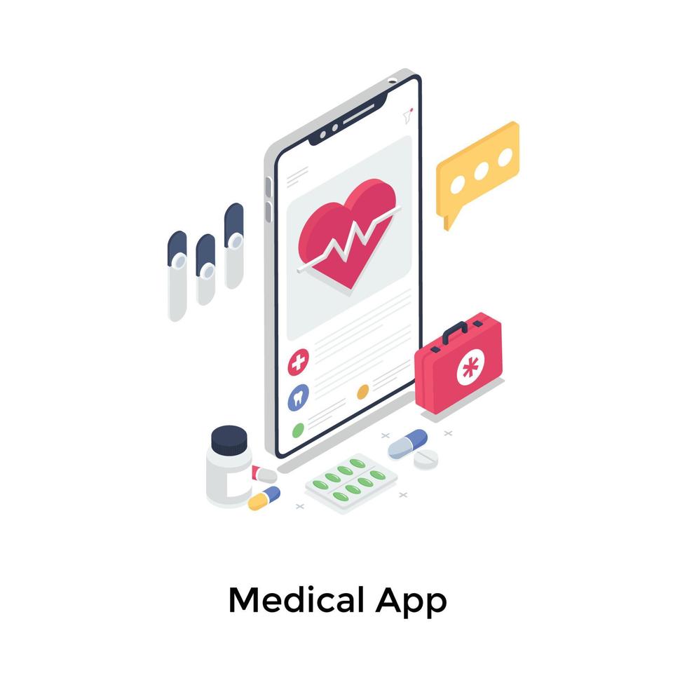 Medical App Concepts vector