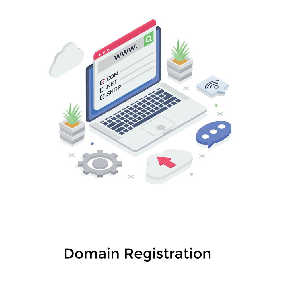 Domain Registration Concepts vector
