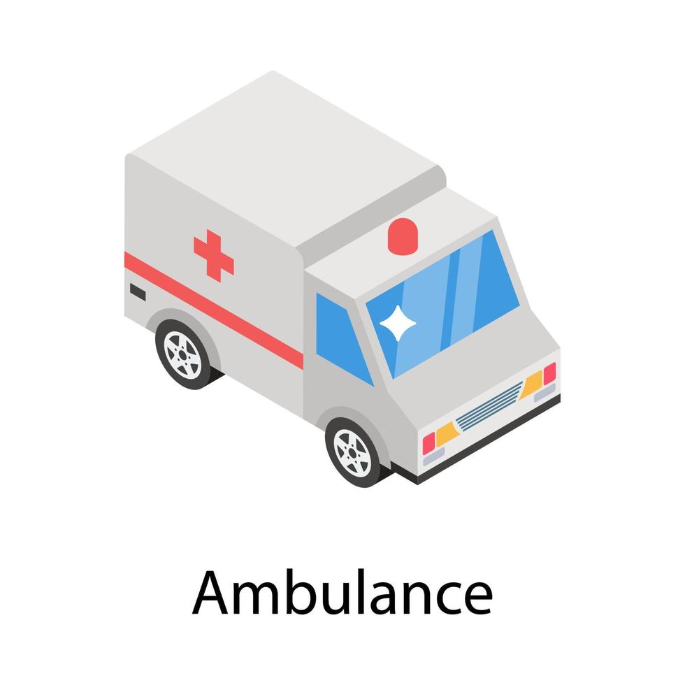 Trendy Ambulance Concepts vector