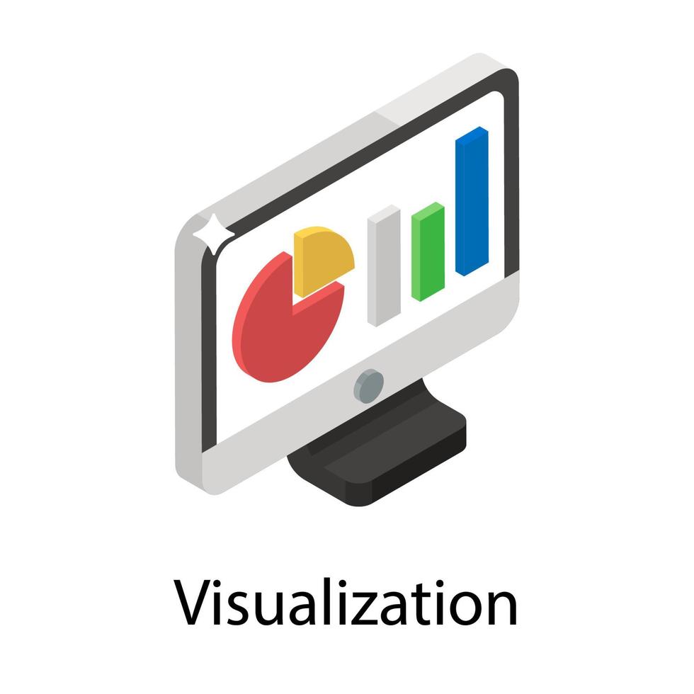 conceptos de visualización en línea vector