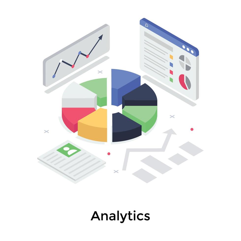 Trendy Analytics Concepts vector